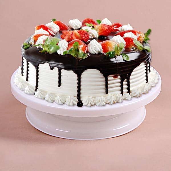 Kagefad Roterende - Bageudstyr - Kageplade White white