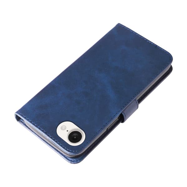 iPhone 16e Klassisk Lynlås Pung Etui - Blå Blå blue