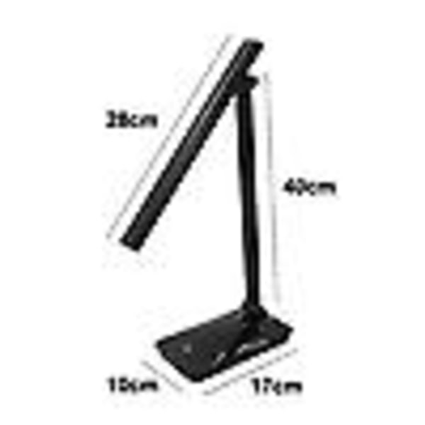 led vikbar lampa sovrum uppladdningsbar dimbar bordslampa (svart)