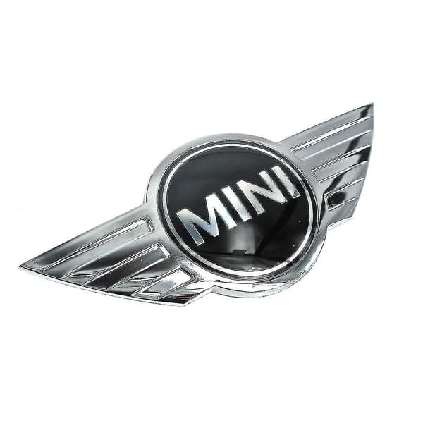 Chrome/sort Mini Cooper emblem til frontgrill, motorhjelm, bagklap, bagagerumslåg, mærkat[ht]