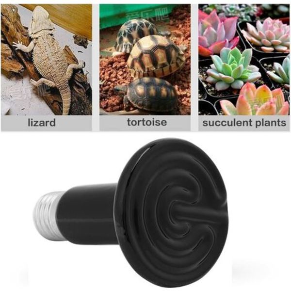 Varmelampe, Skildpadde Terrarium Varmelampe Keramisk Lyspære Infrarød Varmelampe Terrarium Hvalpe Padder Hamstere Slanger B