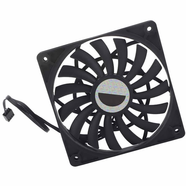 F12012 Computer CPU Køleventilator Ultratynd Stationær Computer Køler Ventilator (4PIN Sort)