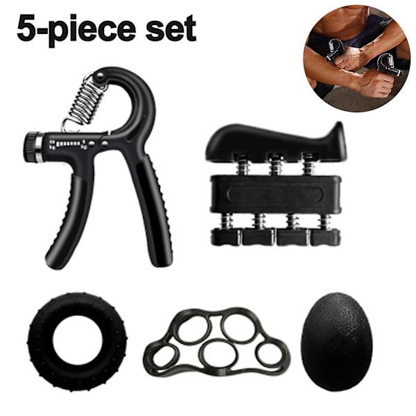 Grip Strength Trainer Kit (5 Pack), Håndgrep Strengthener Hand Kit