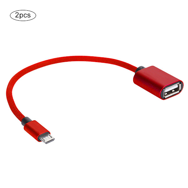 Type-C OTG Datakabel USB Adapter OTG Adapter Konverter Micro USB Kabler AUX Lydkabel Adapter til Android Rød