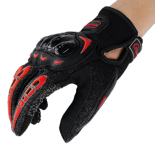 Käsine Moottoripyörä Miesten Guantes Moto Gant Kosketusnäyttö Hengittävä Moottoripyörä Kilpa Ratsastus Pyörä Suojakäsineet Kesä Xinda red M