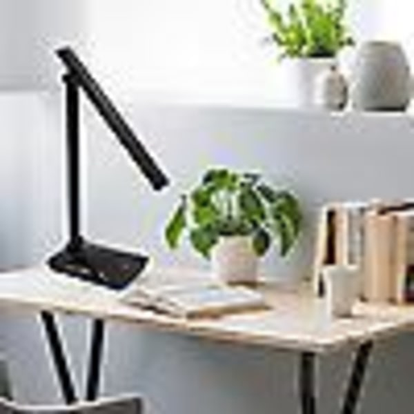 led vikbar lampa sovrum uppladdningsbar dimbar bordslampa (svart)