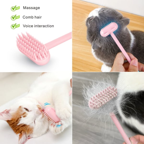 Kattemassager hårbørstelegetøj, Kattebørste til hårfjerning, Katteplejebørstekam til hårfjerning, Kattebørste til indendørs