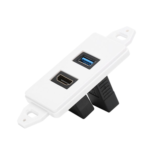HDMI & USB 3.0 Integrerad Multimedia Väggpanel - Dubbla Audio Video Uttag