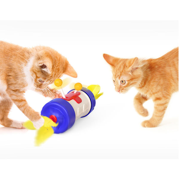 Husdjursprodukter Elektrisk lasertumlare Leaky Ball Carousel Tease Cat Toys (Hej Pink Magic Wheel)