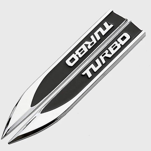 2kpl 3d Metal Auton lokasuojan merkkitarra Sports Gtd Emblem Logo Golfille 4 5 6 7 8 Mk5 Mk6 Mk7 Mk8 Autotarvikkeet TURBO Black