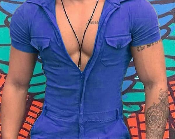 Herre Jumpsuits Shorts i ét stykke, afslappet mode