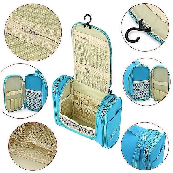 Hanging Waterproof Men Women Toiletry Makeup Bag Travel Neceser Kit Cosmetic Carry Organizer Beauty Case blue