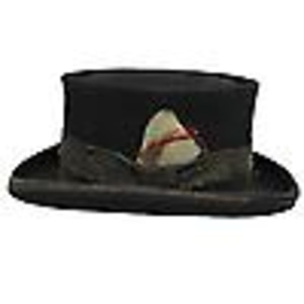 Mid Crown Red Top Hat Unisex Hat Steam Punk Hat Sylinder Ull Filt Topp (svart)