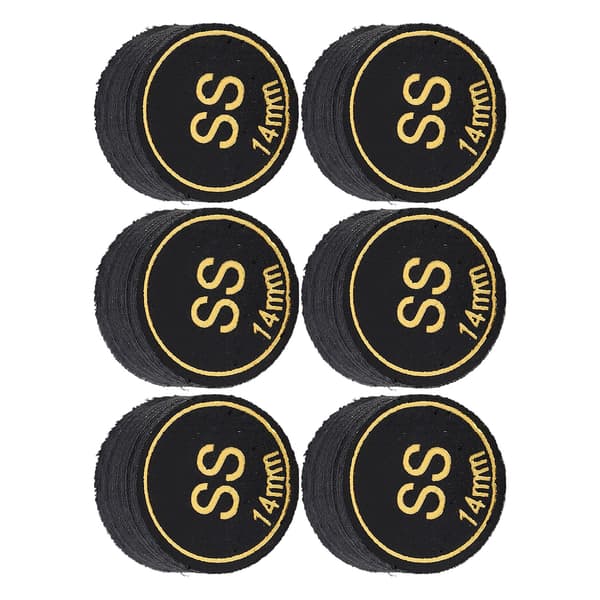 6 stk. Pool Cue Tips Professionelle Multi Layers Billard Pool Cue Tips Erstatning til Pool Cue og Snooker 14mm SS