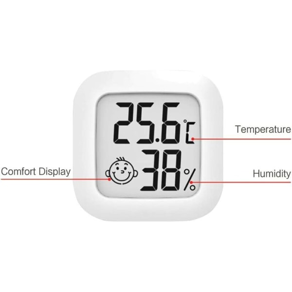 Mini hög precision digital inomhushygrometertermometer, temperaturmonitor och fuktighetsmätare, termohygrometernivå