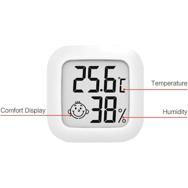 Mini høj præcision digitalt indendørs hygrometer termometer, temperaturmonitor og fugtighedsmåler, termo hygrometer niveau