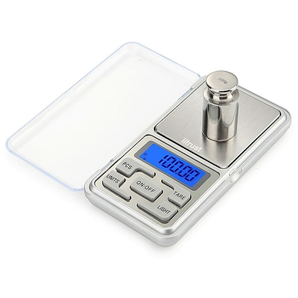 Precision elektronisk vekt Mini elektronisk vekt 0,01 g bærbar presisjonssmykkevekt (100 g/0,01 g)