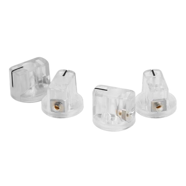 4-trinns effektpedalknapp, spordesign, transparent plast, enkelt kontrollinstrumenttilbehør