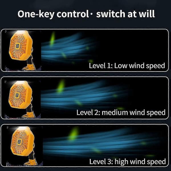 Vertikal USB-vifte for Bosch 18V litiumbatteri med lys -JA