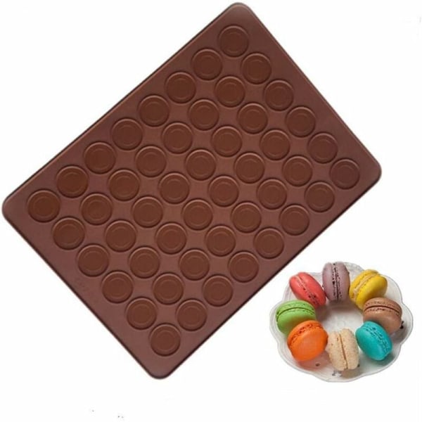 Stor macaron matta 3 bitar choklad och kaka macaron matta för 48 makroner perfekt för hemmabruk