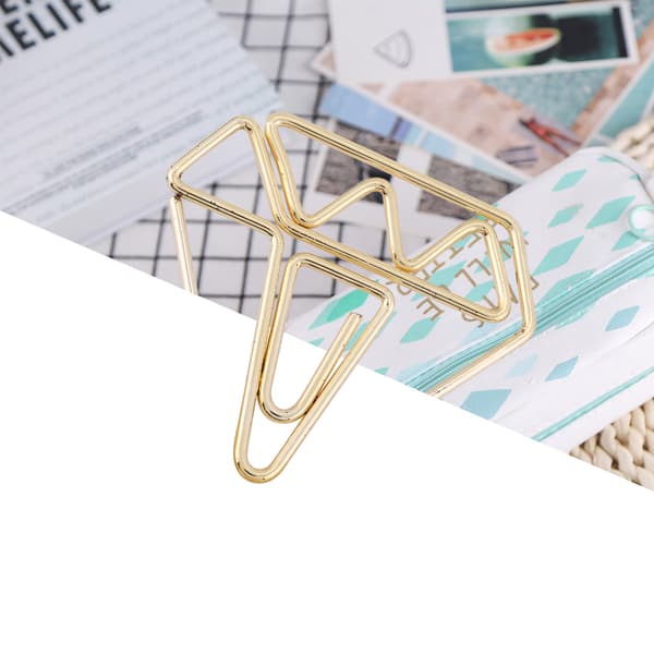 Kreativa Diamantformade Gem av Papper Set 8 Delar Guld