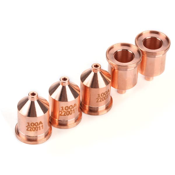 Plasma Cutter Torch Förbrukningsmaterial Munstycksspetsar 5-pack MAX1650 Kompatibla