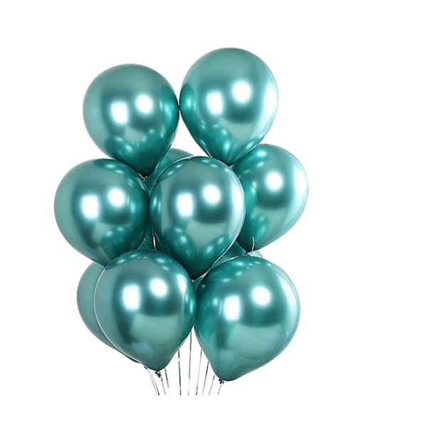 Guldlatexballonger, set, födelsedagsfestdekoration latexballonger—17Grön,