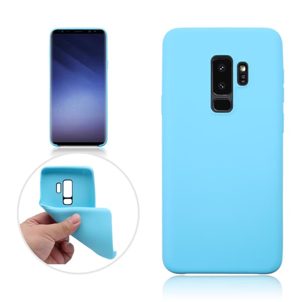 [HT]Samsung Galaxy S9 - Silikonecover i mat design Mörkblå