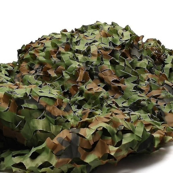 Camo Netting Solsejl Camouflage Net Persienner Gårdhave Mesh Net Til Camping Skydning Jagt Army green 2m by 3m