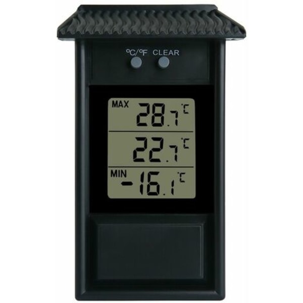 Kasvihuonelämpömittari, Vedenpitävä Min Digitaalinen Kasvihuonelämpömittari Monitori 0,1°C resoluutio, -20 - 50°C lämpötila