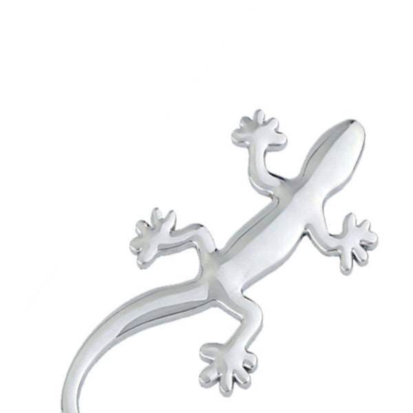 Gecko Solid Metal Autotarrat 3D Stereo Modifioidut Autotarrat Luovat autotarrat (hopea)