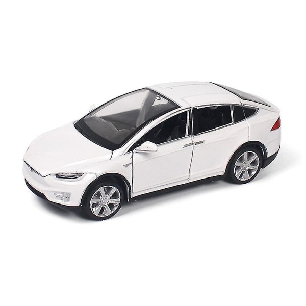 1: 32 Tesla Model Xs -metalliseosautomalli white