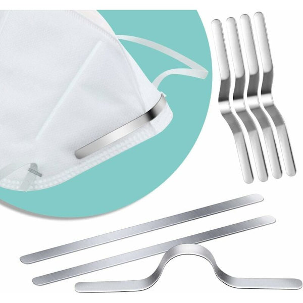 Nenäsiltanauhat metallipidike Premium alumiininen nenäpidike tee-se-itse-ompelumaskeille 90 mm pitkä 50 kpl，