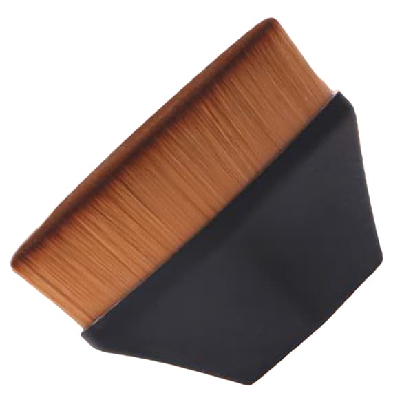 Flat Top Foundation Makeup Brush Stærkt Greb Bærbar med Opbevaringsetui Sort