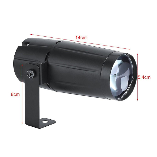TOM LED RGB 3-IN-1 Floodlight Pin Spotlight, lavavalaistus takiainen säteellä ja IR-kaukosäädin,