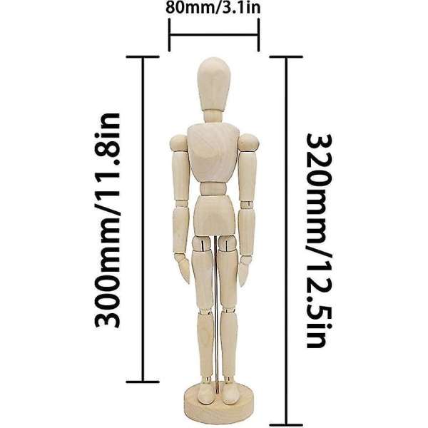 Tre mannequin mann 12 fleksibel justerbar tegning figur