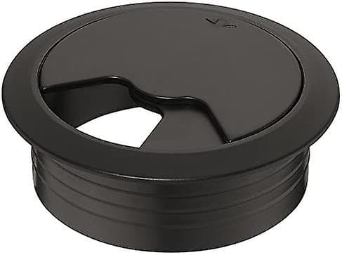 Kabelgennemføring Skrivebord Diameter 70mm - Sæt Med 1 Skrivebords Kabelguide Plast Sort