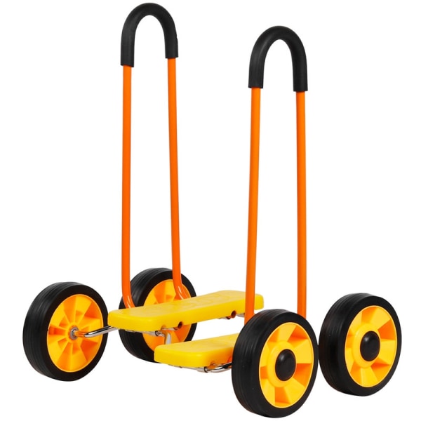 Balance firehjulet køretøj egnet til børn til at øve førskoleundervisning legetøjskøretøj (gul)