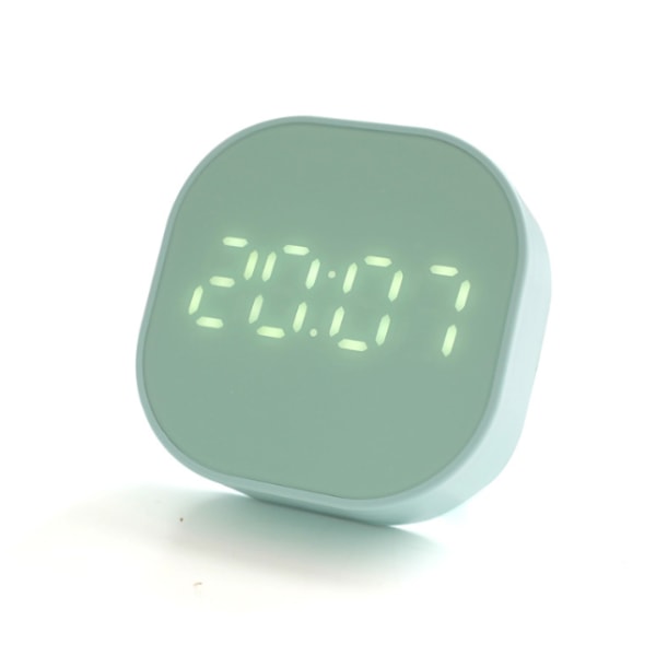 Kronoalarm, dobbelt temperaturdisplay, køkkentimer, 1W magnetisk ur (mintgrøn)
