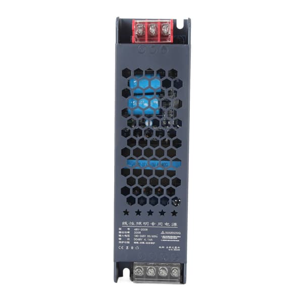 48V 200W LED Driver AC 180 250V 4.16A Magnetisk Transformer Sort Lang Stribe