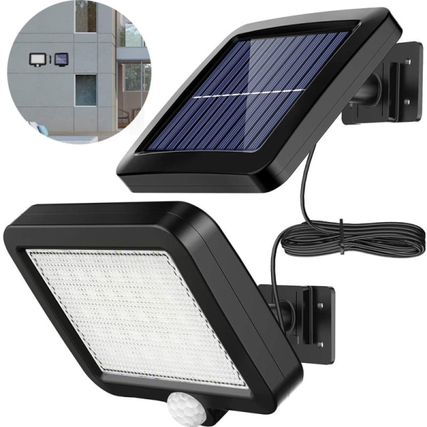 56LED avtakbar solcellevegglampe hagelys Vanntett menneskekroppsinduksjonslys, for stue og barnerom