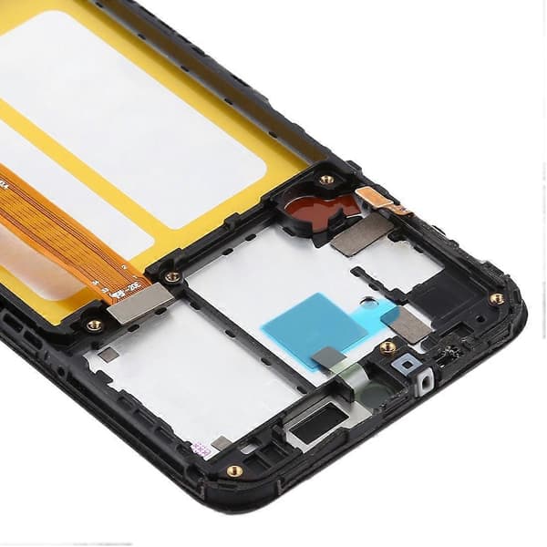 TFT LCD-skærm til Samsung Galaxy A20e Digitizer Komplet samling med ramme (sort) Svart