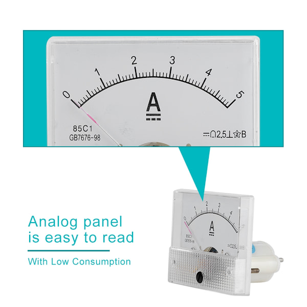 DC 0-5A Analog Voltmeter - 85C1-serie med 2,5 noggrannhet för ström mätning