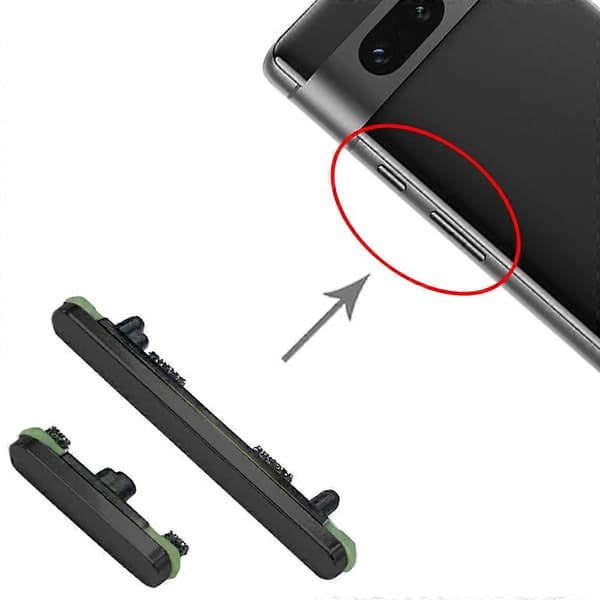 Til Google Pixel 7 tænd/sluk-knap + lydstyrkeknap Black