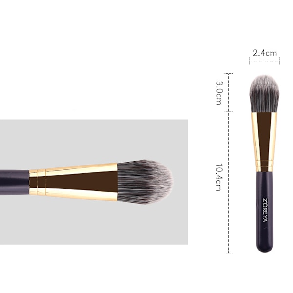 Sæt med 7 Violet begynder make-up børster,