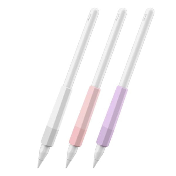 Apple Pencil 3 / 2 / 1 AhaStyle PT185 3 kpl / setti silikonikynäkahva White Purple Pink