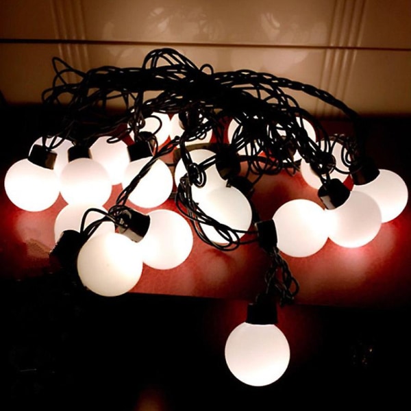 5m 20 Led Globe String Lights, Varm hvid Vandtæt