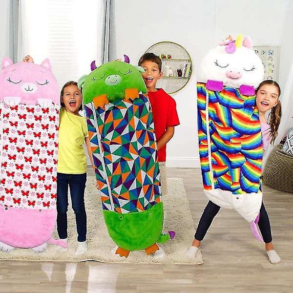 Djur tecknad glada barn sovsäck Pyjamas 130*50cm