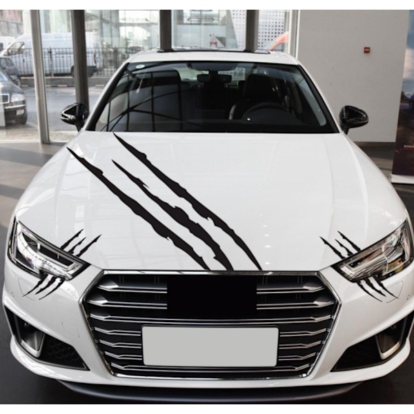 Hætte Vandtæt Ghost Trend Claw Scratch Car Sticker Pull Flower Car Front Cover Change Decorative Sticker (sort)