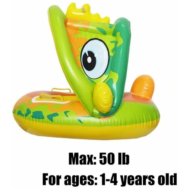 Baby med bouffant grönt dinosauriehandtag, 1-4 år gammal baby
